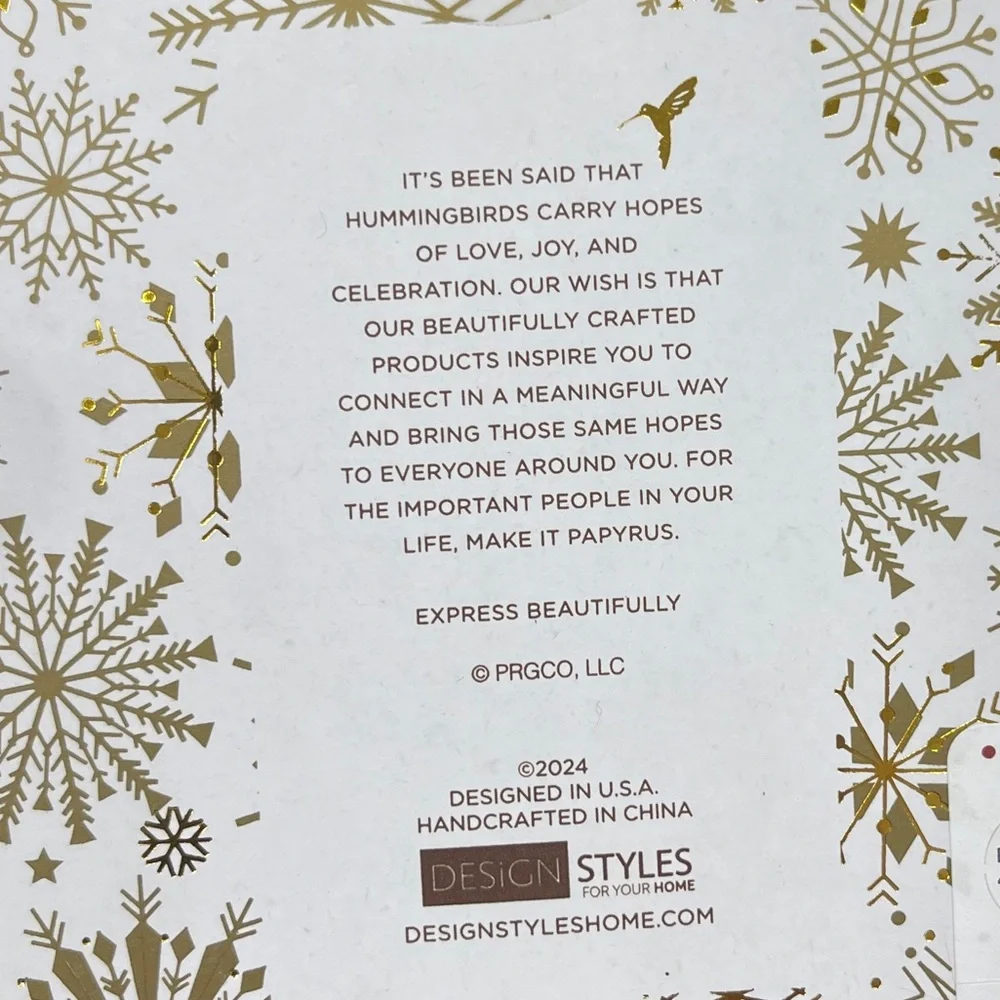 Papyrus White and Gold Holiday Tree Shaker Set
